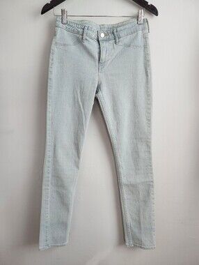 H&M Women's Light Blue Stretch Skinny Ankle Length Jeans Y2K Rockstar 27